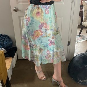 Alfred Dunner pastel floral skirt